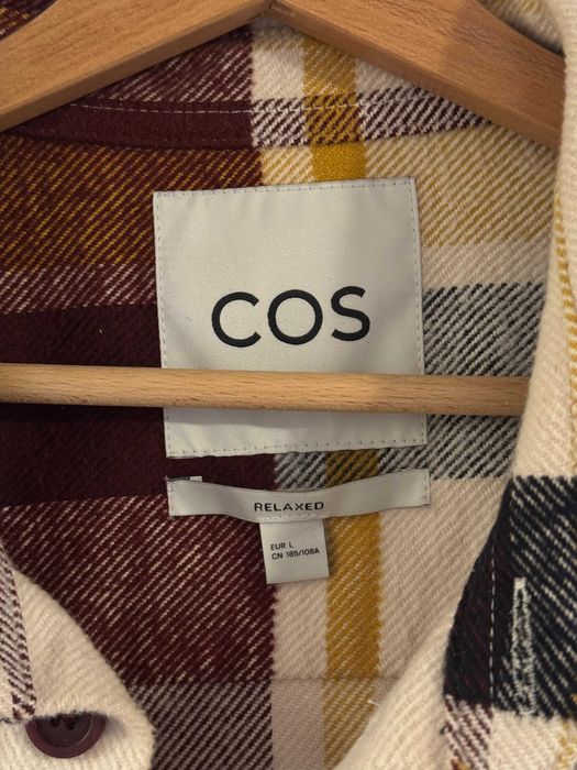 Cămașă în carouri COS, bumbac gros 100%