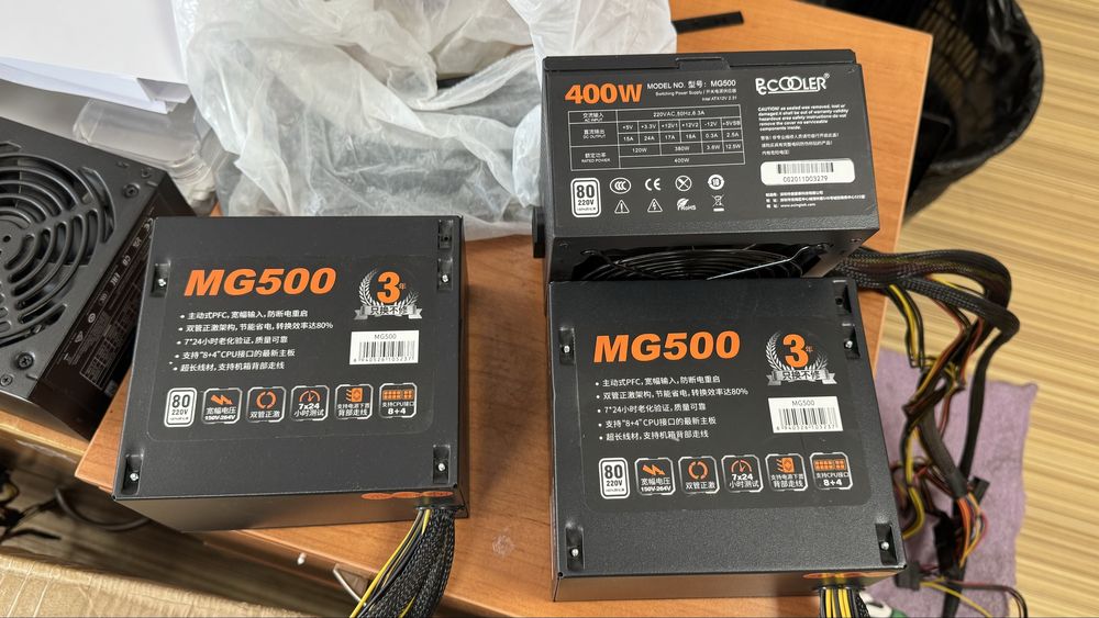 Блоки питания разных видов (Deepcool, Be quiet, pc cooler)