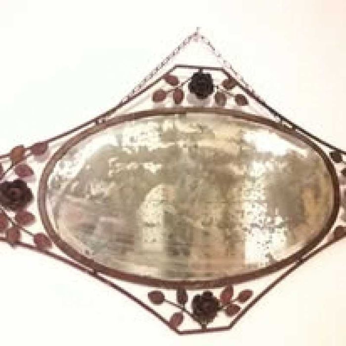 Oglinda cu rama din fier forjat facut manual