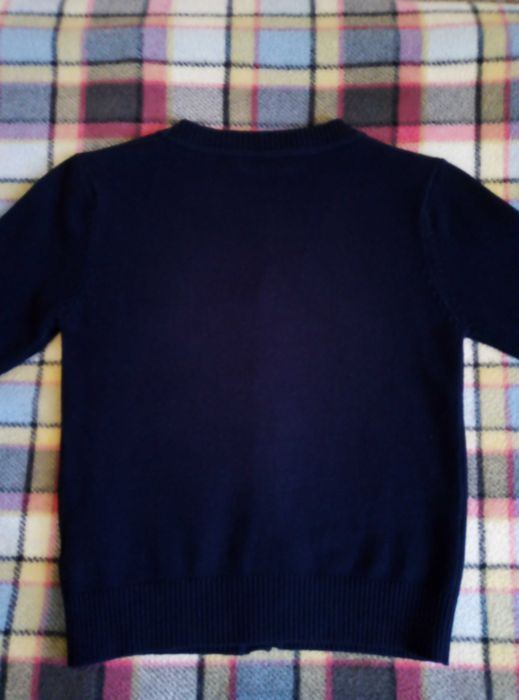 Кофта/кардиган тёмно-синий для мальчика 1-2 класс