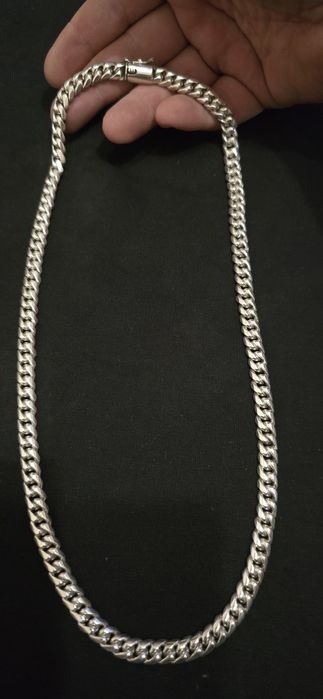 Lant cuban argint masiv 107 gr