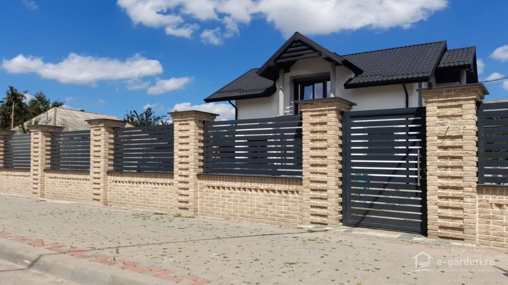 garduri si porti tip jaluzea fer forjat șipcă metalică plasă bordurat