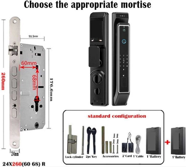 Замок с отпечатком паролем и ключ картой  надёжный, есть гарантия