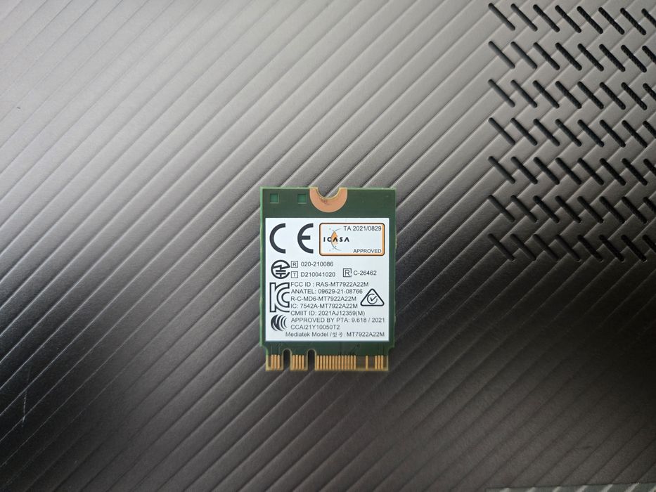 Placă Wi-Fi 6E MediaTek MT7922 (RZ616) M.2 – ASUS ROG Flow X16 / Laptop Gaming