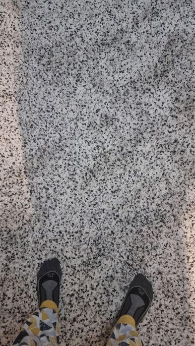 Covor Ikea cu fir lung alb/negru