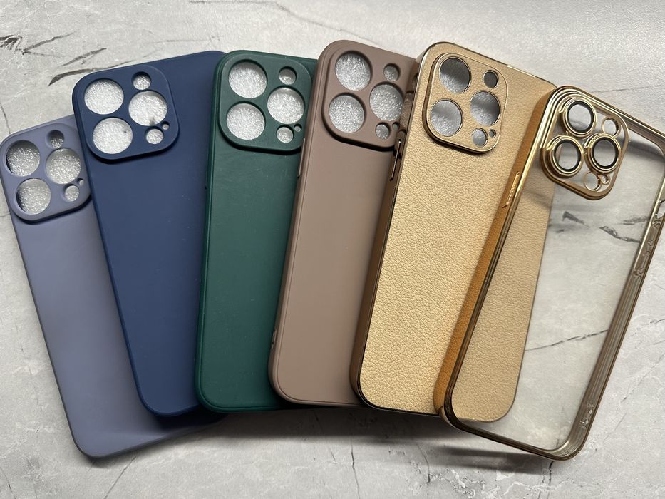 6 броя кейс + екранен протектор за Iphone 14 Pro Max