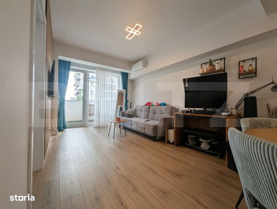 Apartament modern 2 camere + balcon – zona Prima Arena