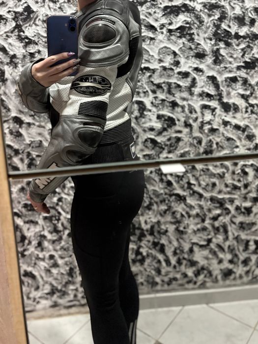 Дамско кожено яке за мотор FLM