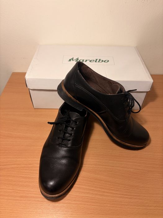 Pantofi casual cu siret din piele naturala 36