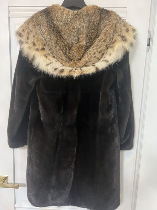 Blana naturala nurca cu lynx