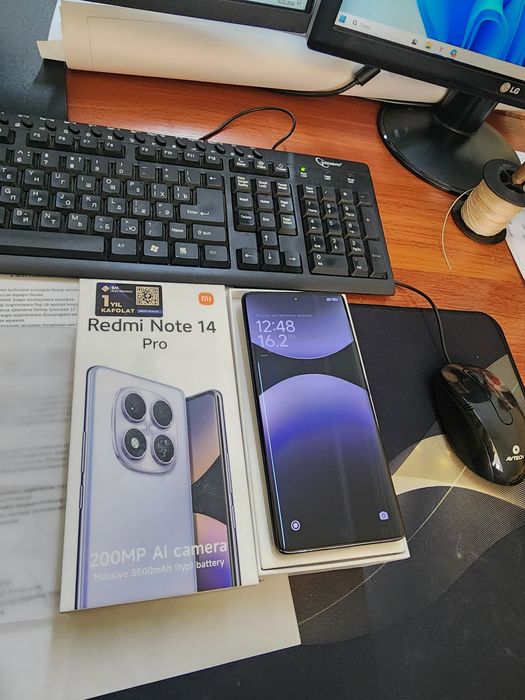 Redmi note 14pro 12/256gb(2025)ideal iwlawi zur aybi yuq tozza telefon