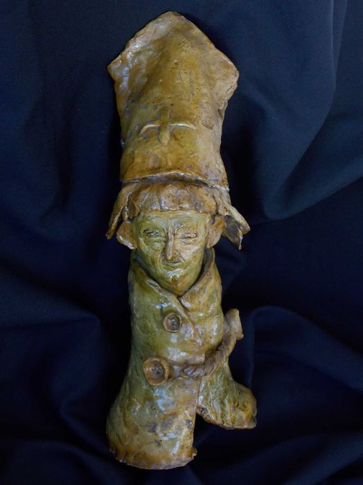 statueta veche 2,7 kg.arta lucrata manual antichitati statuie ceramica