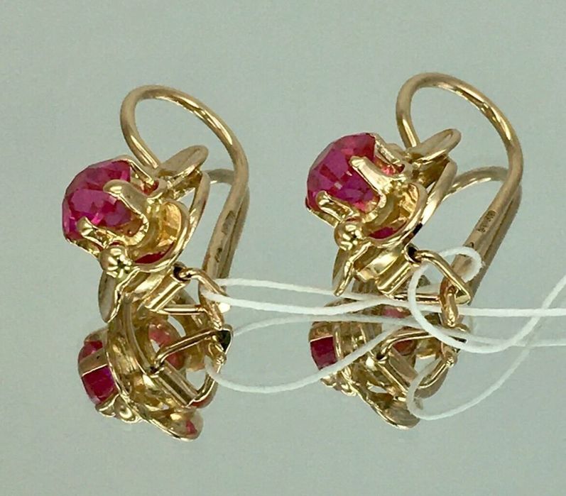 Советские серьги 583 пробы
