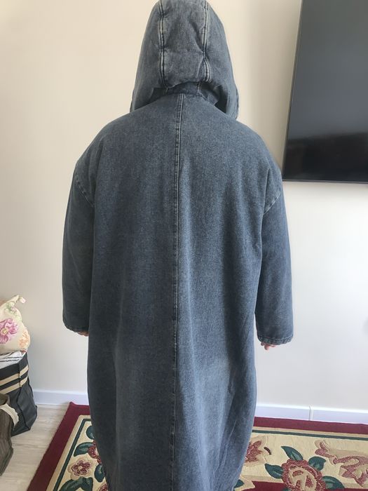 Продам стёганное джинсовое пальто