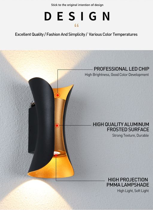 Хай тек фасадный светильник