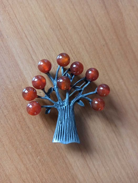 Брошь-кулон яблоня 5,5см.