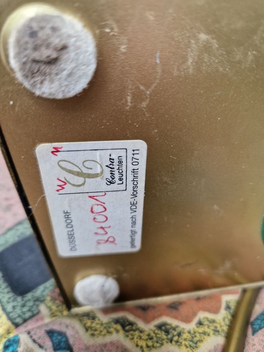 Уникална антикварна колекционерска немска настолна лампа месинг и крис