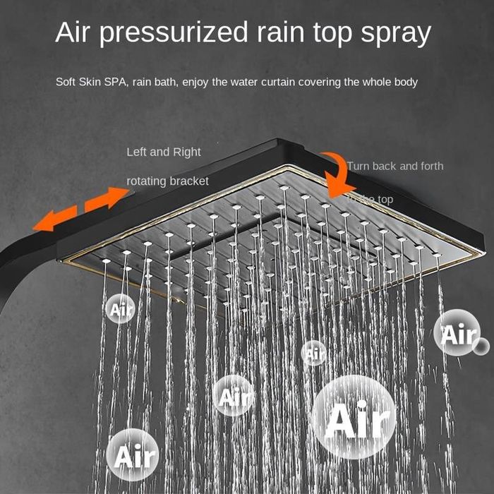 Coloana dus  negru - auriu Outlet