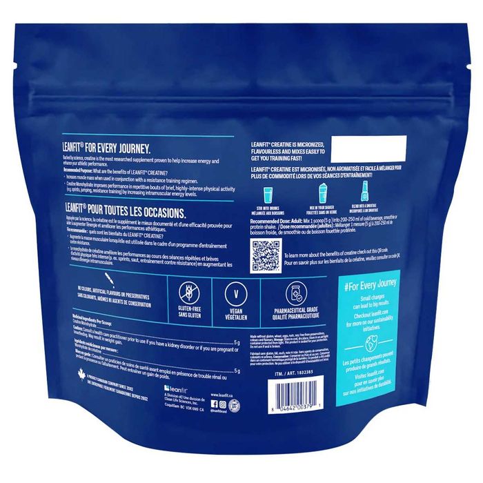 Веганский Креатин Моногидрат Leanfit Sport Creatine  1kg 200 порций