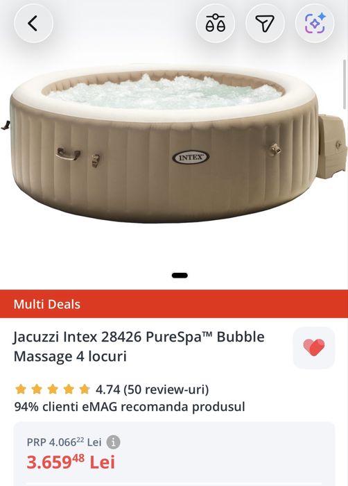 Jacuzzi PureSpa Intex 4 locuri