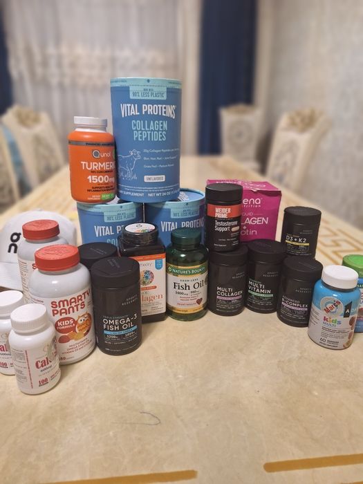 Collagen, D3-K2, Omega-3, Multi vitamini detskiy,Kaltsiy