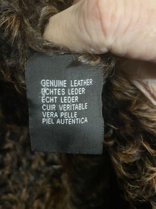 Geaca piele cu blana