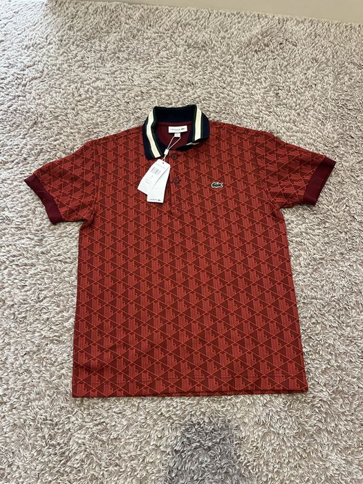 Lacoste Allover Monogram Polo-оригинална мъжка тениска
