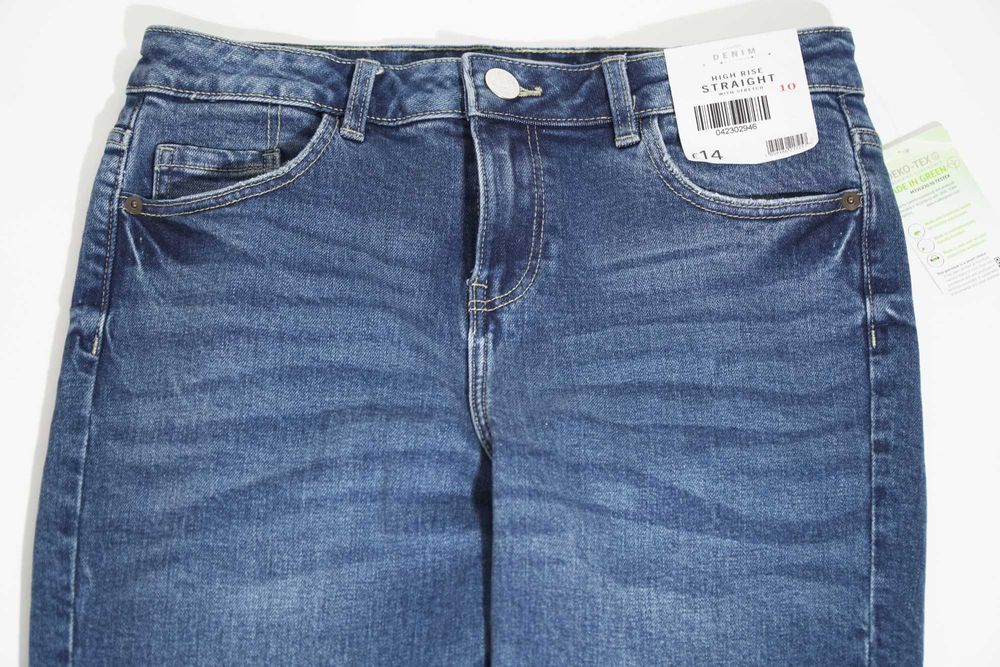 Blugi stretch cu talie inalta George denim marimea UK 14 EU 40