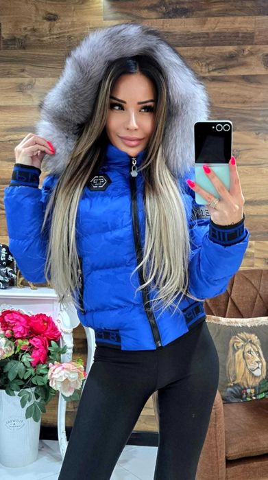 Geaca dama PP cu blana naturala vulpe