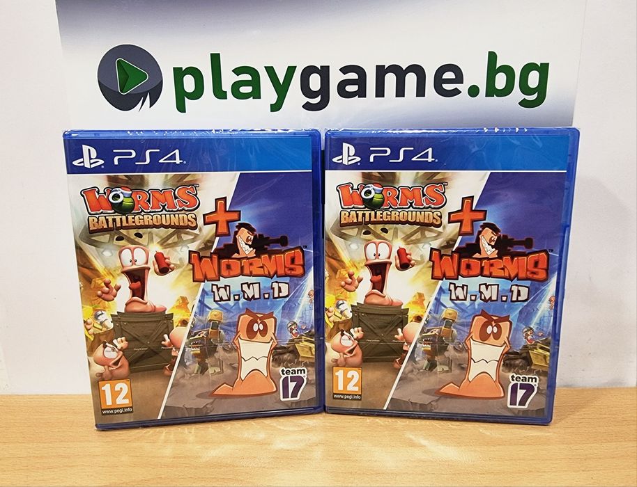 Чисто нова игра Worms Battlegrounds + Worms WMD - Double Pack за PS4