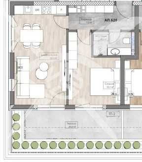 Двустаен апартамент Кършияка 667-23005