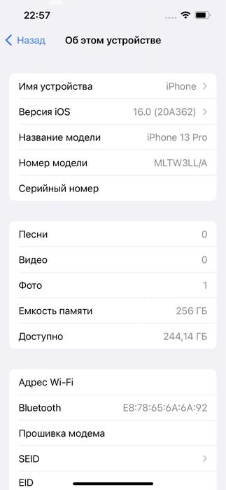 iPhone 13 Pro 256 GB Graphite