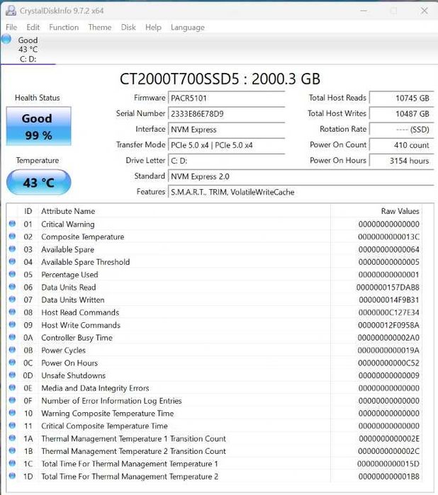 Vand ssd PCIE 5.0 Crucial T700 cu heatsink, in gar