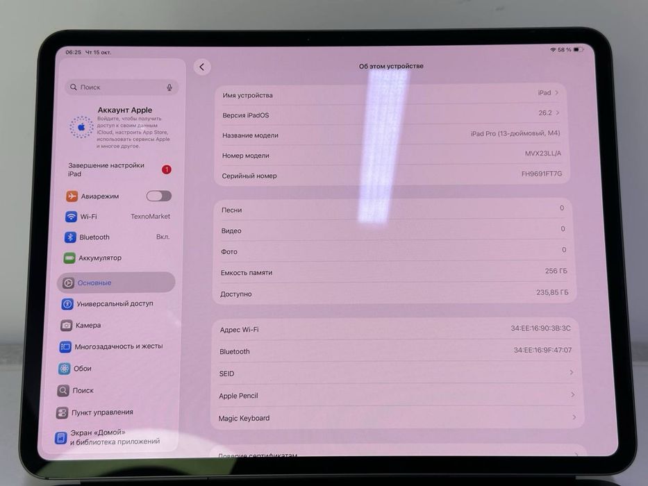 iPad Pro 13inch M4/ 256gb Akb 92% цп 187