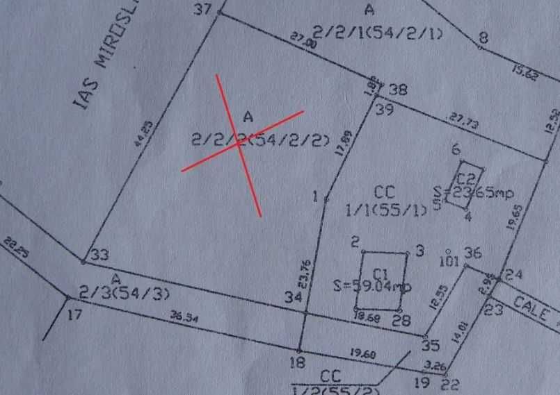 Teren intravilan 1200 mp Valea Adanca Iasi