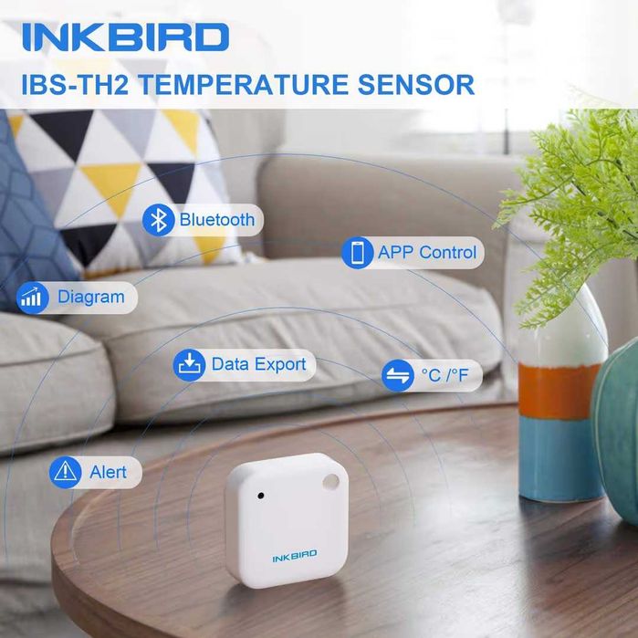 Termometru Bluetooth cu înregistrator de date și funcție de alarmă – interior