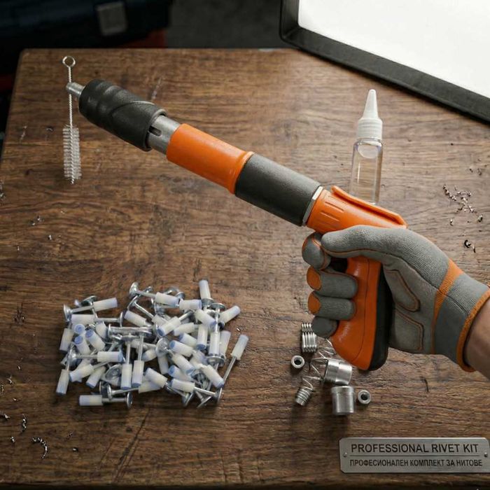 Професионален пистолет за забиване на пирони + 50 броя пирона