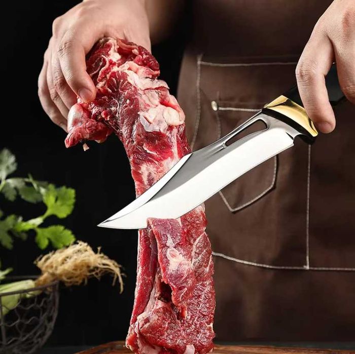 Cutit pakistanez Stainless Steel, Full Tang, teaca piele ECO