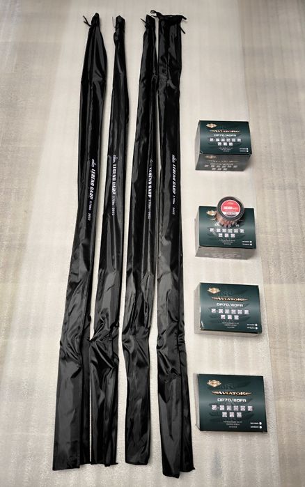 SET 4 Lansete FL LEGEND CARP 3.60 m 3.75 Lbs 2 seg + 4 Mulinete DP7000