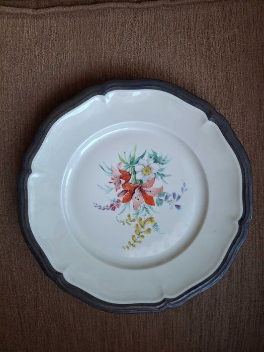 6 farfurii portelan Rosenthal,décor floral,manual,vezi descriere+foto