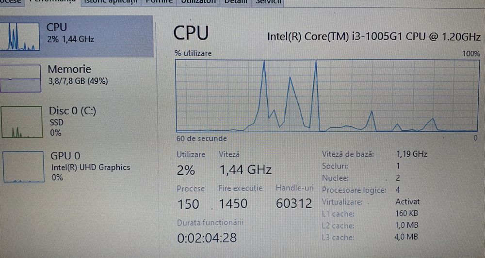 Laptop HP 250 G7 de 15,6" i3 1005G1 8gb ram 256gb ssd