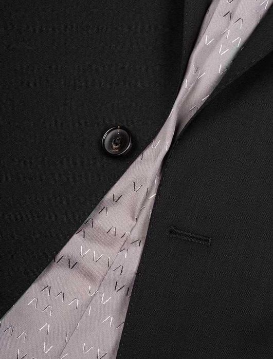 Sacou blazer de lux 50 L slim Eduard Dressler lana super 130's negru