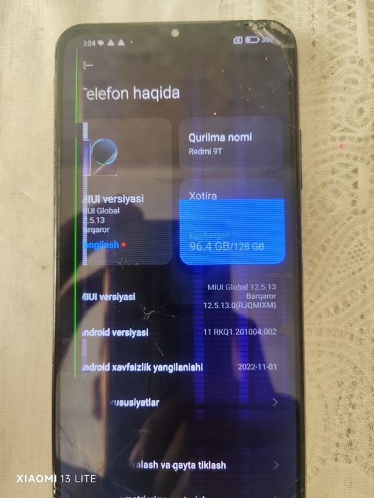 Redmi 9T 6/128GB sotilvotti srochniy
