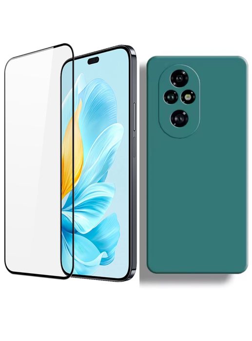 Husa Soft Silicon + Folie Sticla / Silicon -  Honor 200/400/LITE/PRO