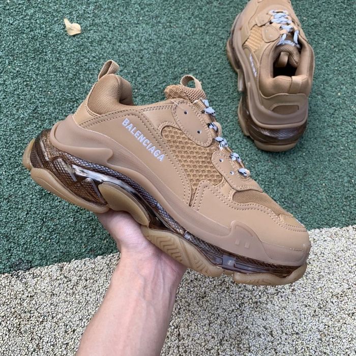 Balenciaga Triple S - Tan/Grey/Dark Grey