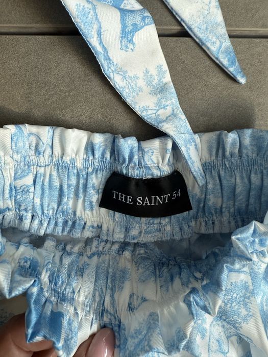 Дамски летен сет от панталонки и блузка в светлосиньо от TheSaint54, размер S.