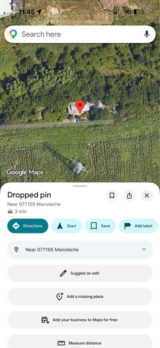 Vand teren in zona Manolache langa Bucuresti