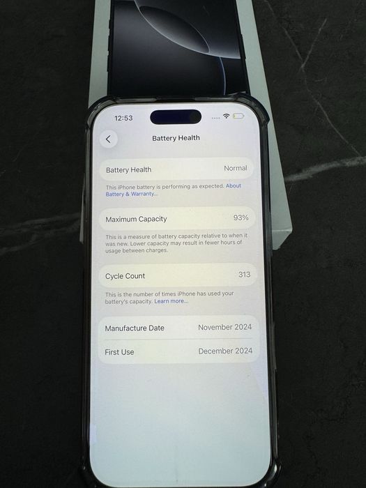 Iphone 16 Pro ,Black titanium ,128 Gb ,impecabil,cutia originala,acte