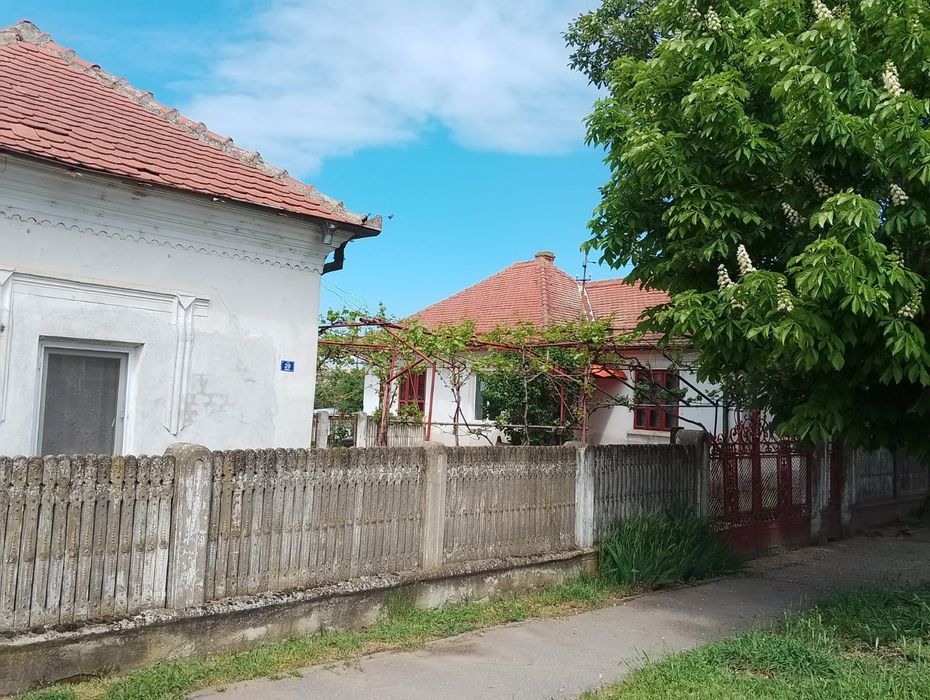 Două case în aceeași curte cu teren 970mp.la str. asfaltată,cu utilit