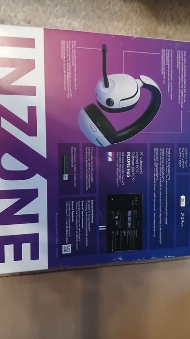 Безжични геймърски слушалки Sony INZONE H5, 360° пространствен звук, компютър, PS5 28ч батерия